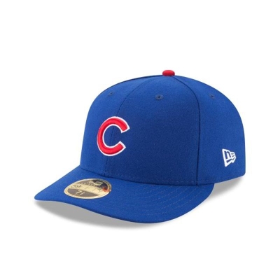 Blue Chicago Cubs Hat - New Era MLB Authentic Collection Low Profile 59FIFTY Fitted Caps USA4596087